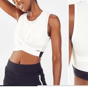 Fabletics front twist cropped tank